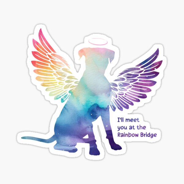Artikel-Vorschau von Boxer-Engelsflügel, Regenbogenbrücke, Andenken an den Verlust eines Haustiers, designt und verkauft von ElizInspires.