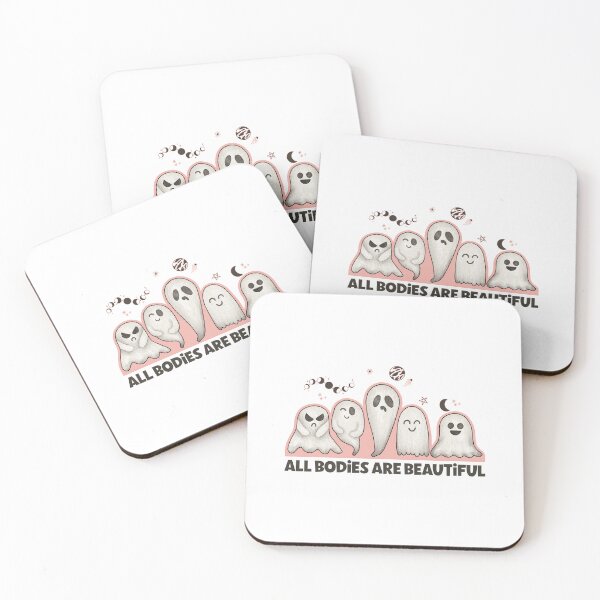 Item preview, All Bodies Are Beautiful funny Halloween ghost Sublimation body positivity gift designed and sold by MotivaChic.