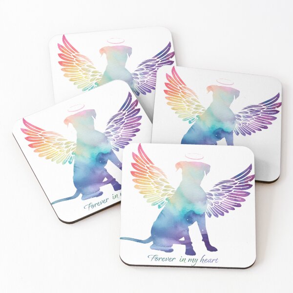 Item preview, Boxer Angel Wings Rainbow Bridge Pet Loss keepsakes designed and sold by ElizInspires.
