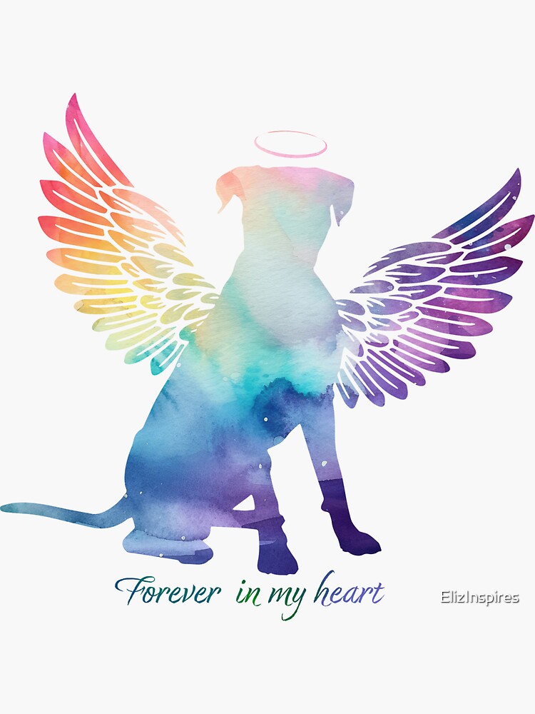 Elanze Designs Dog Angel Wings Bereavement Grief Loss Grey Heart Always Forever Our Hearts Rainbow Bridge Puppy Heaven 100mm Musical Snow Globe Plays