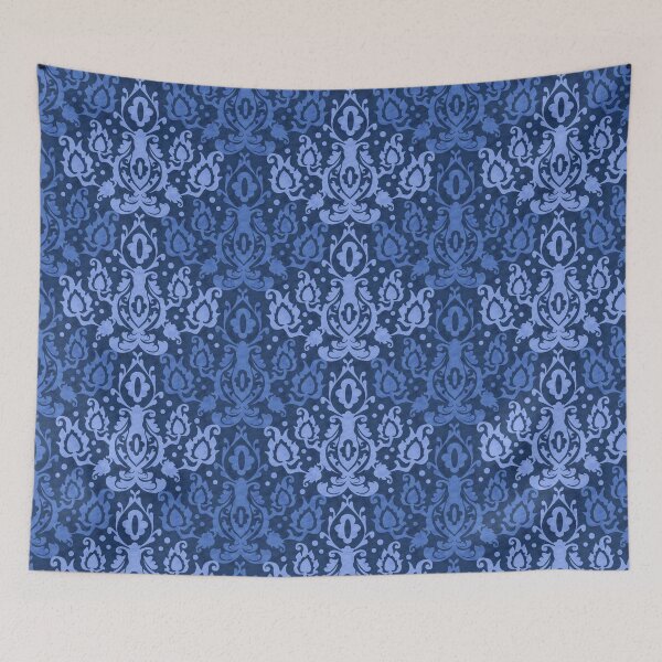 Item preview, Moroccan Casbah Blue Damask designed and sold by AntiqueImages.