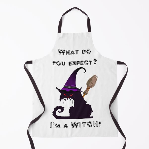 Item preview, What do you expect? I'm a Witch - Black Cat in Witch Hat Holding Broom designed and sold by WinterTempest.