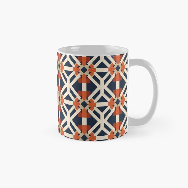Artikelvorschau, Blaues und orangefarbenes Muster, Hermes-Stil entworfen und verkauft von sanaross.