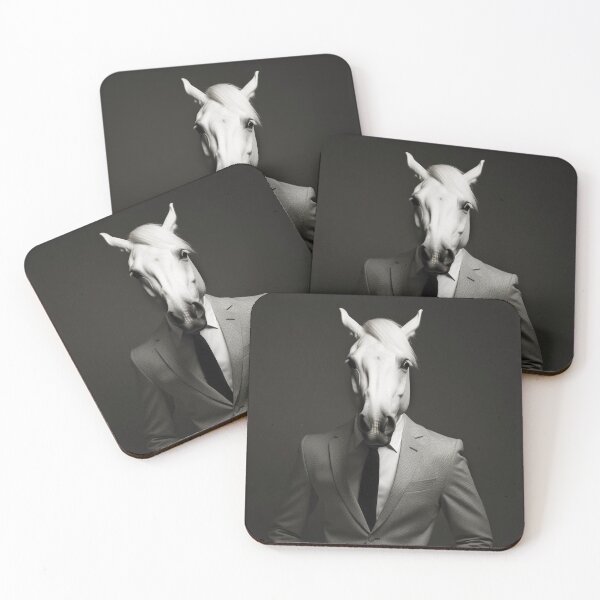 Item preview, White Horse in Business Suit Art designed and sold by redstar19.