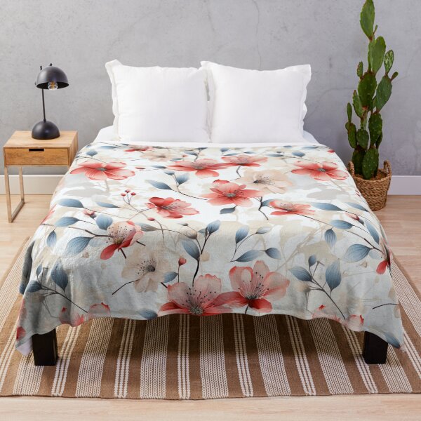 Item preview, Delicate Flowers Intertwining with Soft Leaves designed and sold by TheFrenchVegan.