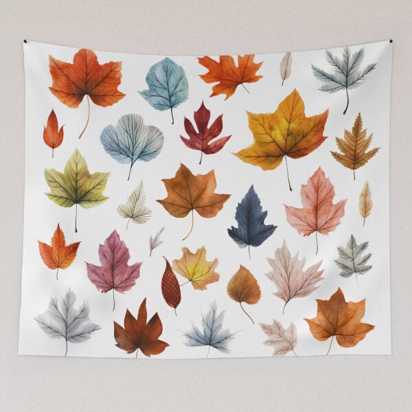 Item preview, Watercolor style fall leaves designed and sold by LazyLifestyle.
