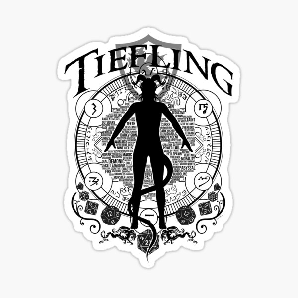 Tiefling - Black Sticker