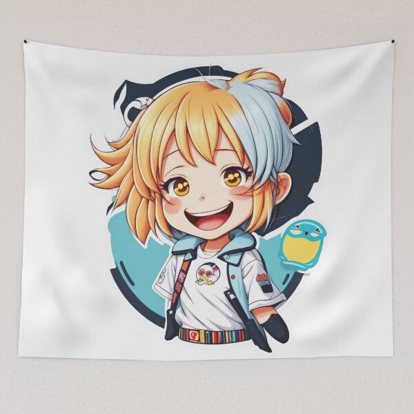 Item preview, Smiling little girl in anime style T-shirt designed and sold by AIPICCRAFT.