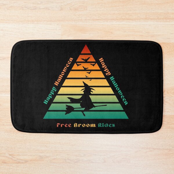 Item preview, Happy Halloween flying witch on broom designed and sold by Viking60North.