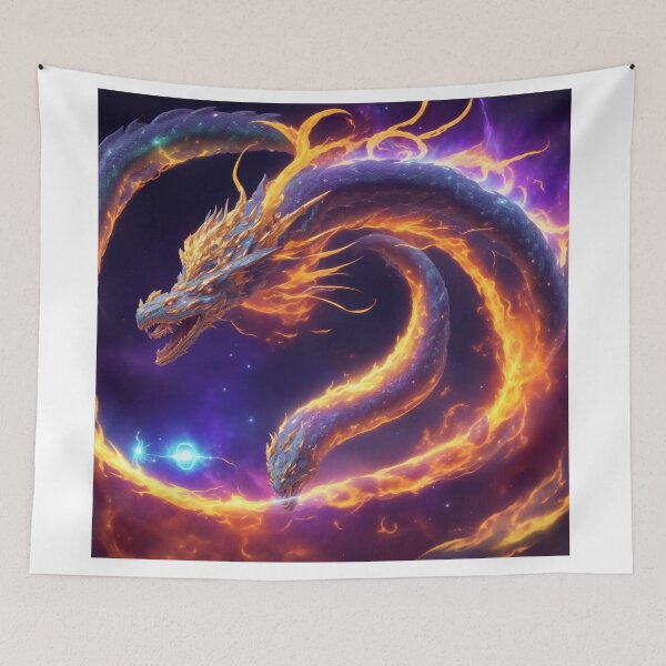 Item preview, Cosmic Serpent: Unleashing Celestial Fury in a Universe of Stars designed and sold by RedArtG09.
