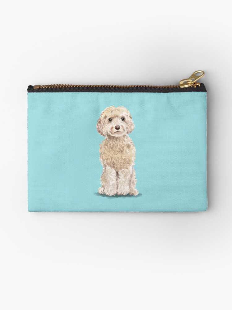 Champagne Cockapoo Zipper Pouch By Pinelemon - 