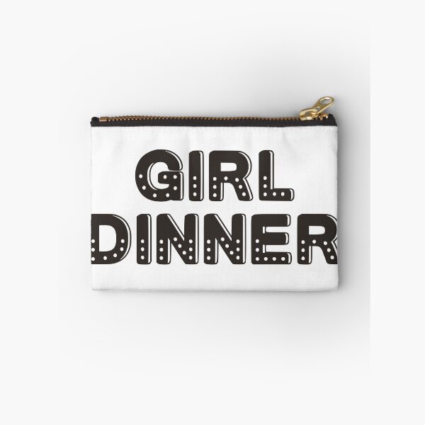 Item preview, girl dinner - black dotty text design designed and sold by EmeraldeaArt.