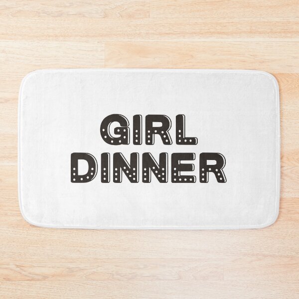 Item preview, girl dinner - black dotty text design designed and sold by EmeraldeaArt.