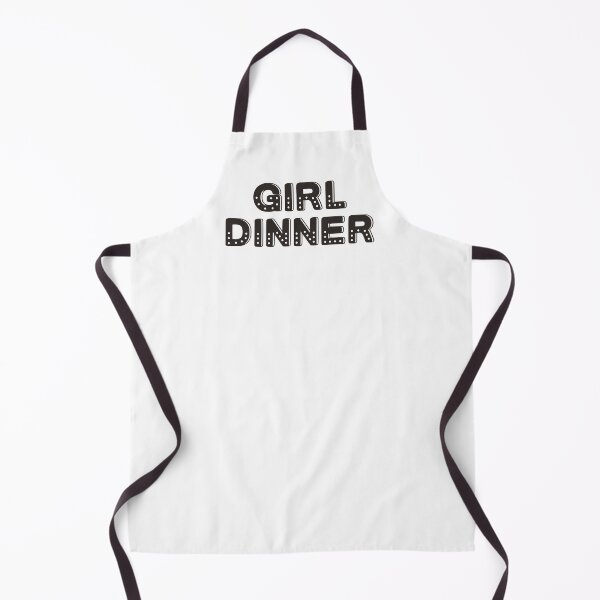 Item preview, girl dinner - black dotty text design designed and sold by EmeraldeaArt.