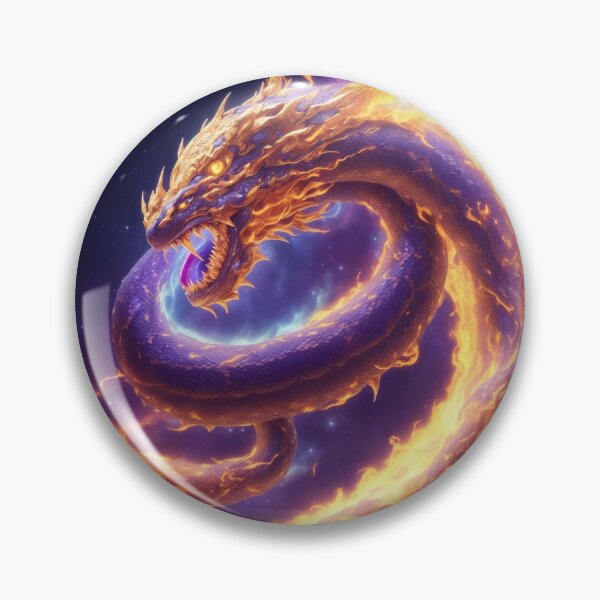 Item preview, Celestial Dance: A Radiant Serpent Amidst Cosmic Chaos designed and sold by RedArtG09.
