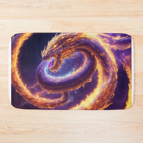 Item preview, Celestial Dance: A Radiant Serpent Amidst Cosmic Chaos designed and sold by RedArtG09.