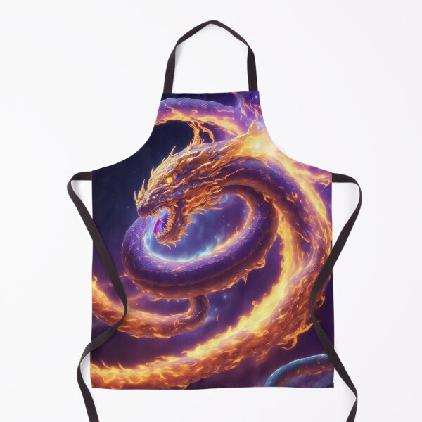 Item preview, Celestial Dance: A Radiant Serpent Amidst Cosmic Chaos designed and sold by RedArtG09.