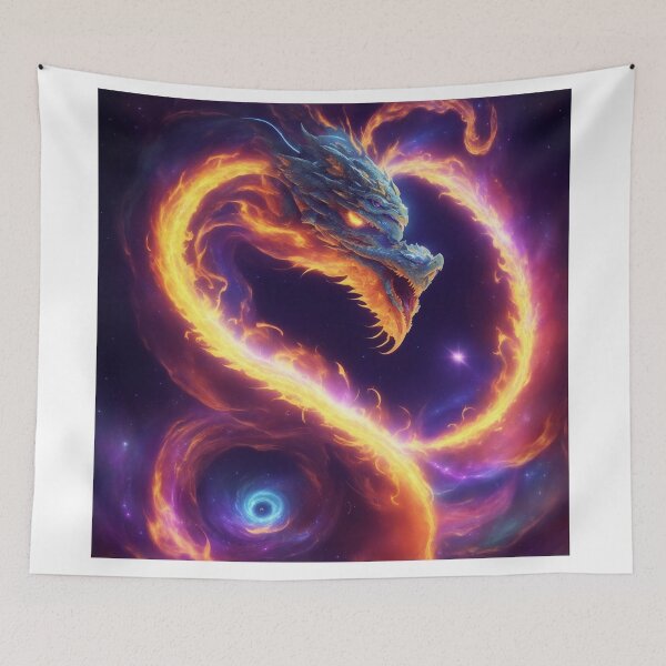 Item preview, Celestial Power Unleashed: The Radiant serpent in a Cosmic Maelstrom designed and sold by RedArtG09.