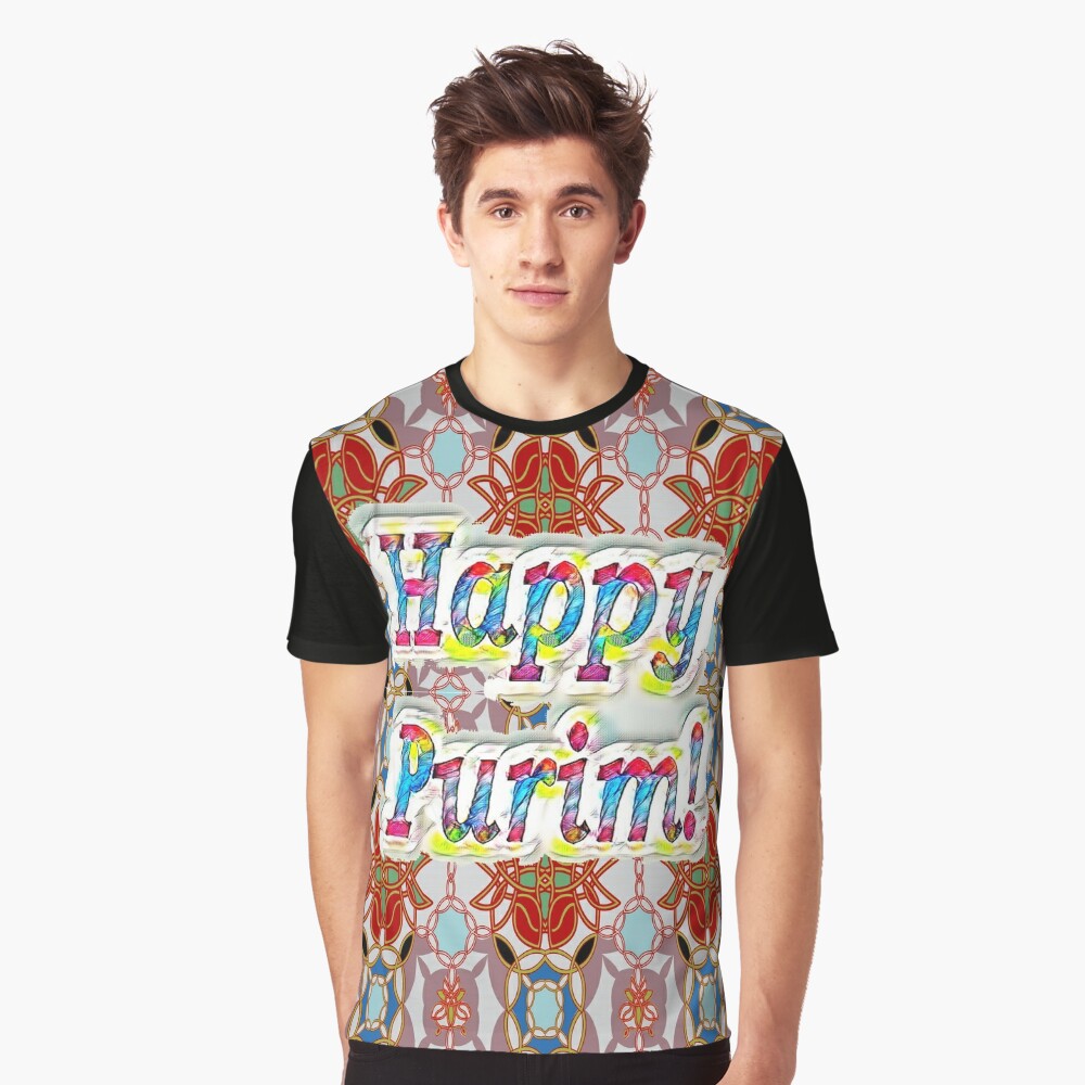 Happy Purim! pattern Graphic T-Shirt