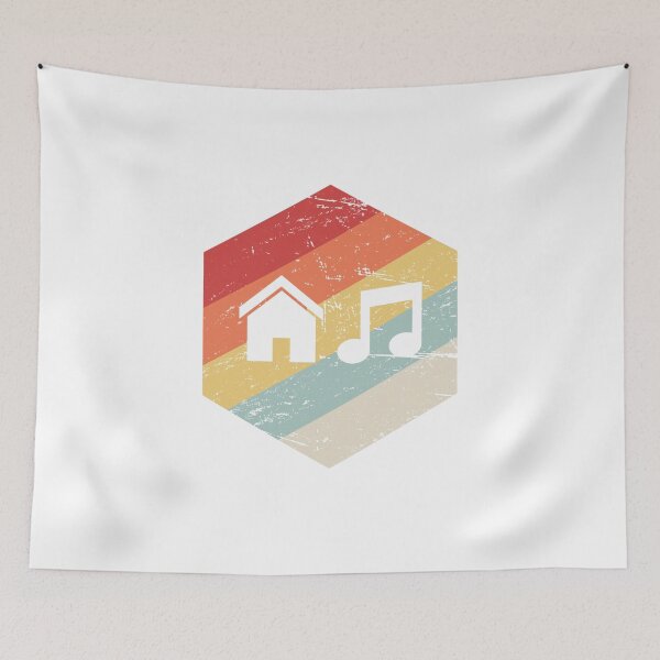 Aperçu de l'œuvre House Music - Vintage Retro Hexagon , créée et vendue par Kolbyarisian.