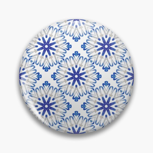 Item preview, Blue flowers laid like tiles designed and sold by alwaysforart.