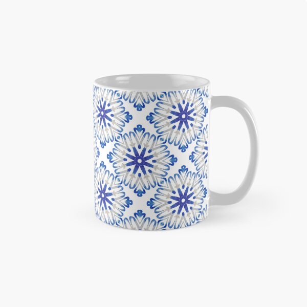 Item preview, Blue flowers laid like tiles designed and sold by alwaysforart.