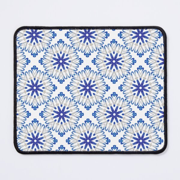 Item preview, Blue flowers laid like tiles designed and sold by alwaysforart.