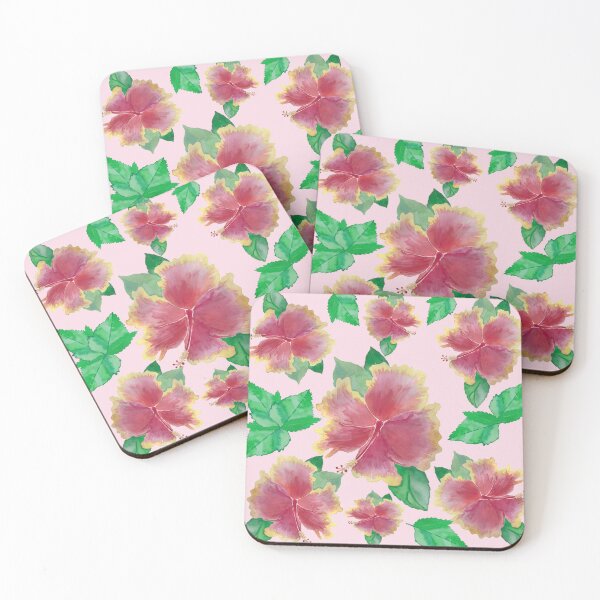 Item preview, Pink Tequila Sunrise Hibiscus Flower Pattern Pieretto designed and sold by Pieretto.
