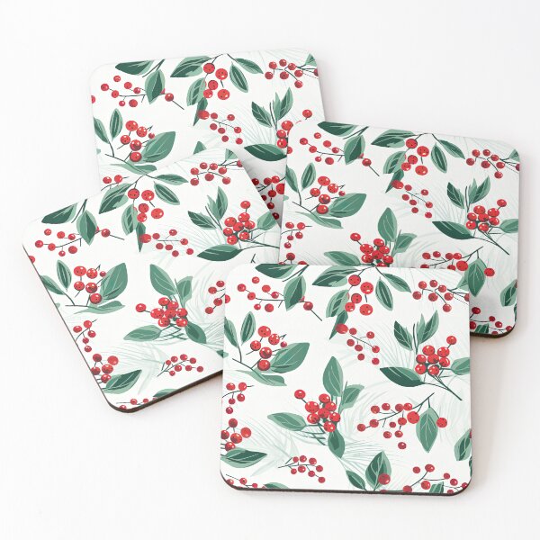 Item preview, Holly berries Christmas pattern designed and sold by Inky-Spiration.