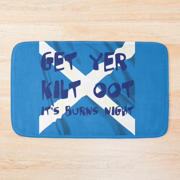 Item preview, Get Yer Kilt Oot Its Burns Night Blue Text With Saltire  designed and sold by taiche.