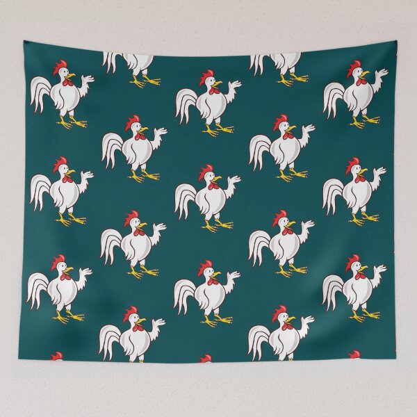 Item preview, Rooster Cockerel Waving Hello Cartoon designed and sold by ElianTromp.