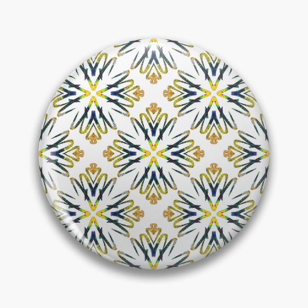 Item preview, Green and yellow flowers laid like tiles designed and sold by alwaysforart.