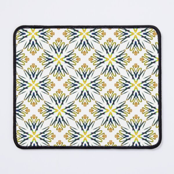 Item preview, Green and yellow flowers laid like tiles designed and sold by alwaysforart.
