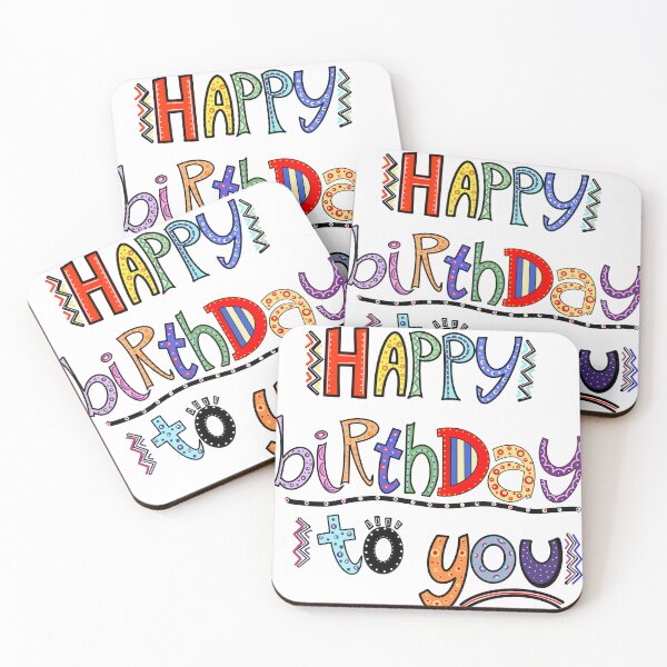 Item preview, Happy Birthday to You Colorful Typography Doodle Art designed and sold by zanydoodles.
