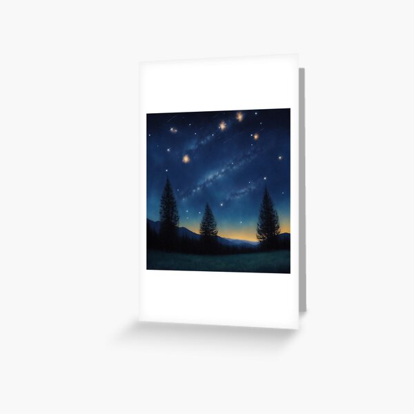 Artikel-Vorschau von Nachtgeflüster: Stilisierter Sternenhimmel mit einer Sternschnuppe, designt und verkauft von RedArtG09.