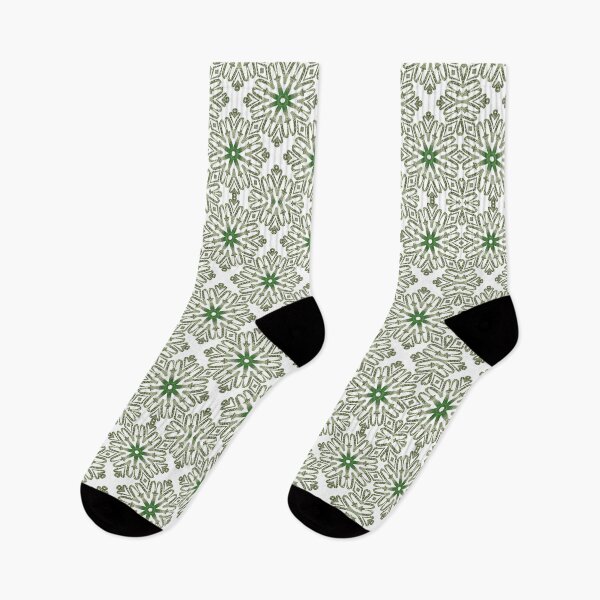 Item preview, Green flowers laid like tiles designed and sold by alwaysforart.