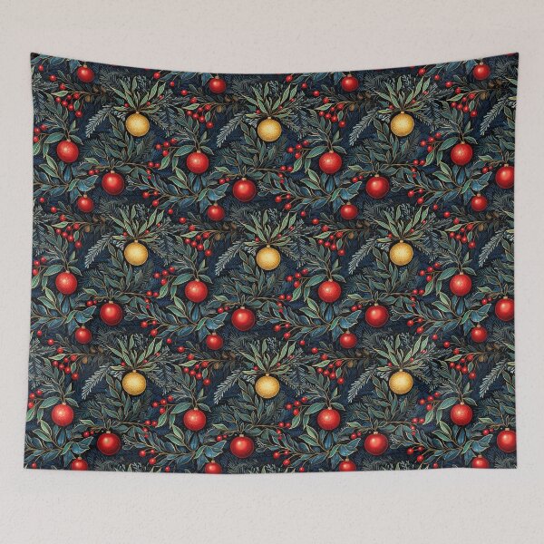 Item preview, Vintage baubles Christmas pattern designed and sold by Inky-Spiration.