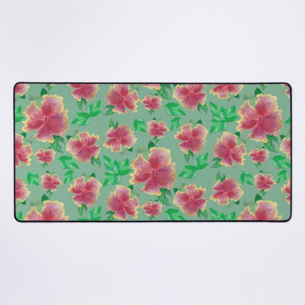 Item preview, Light Green Tequila Sunrise Hibiscus Flower Pattern Pieretto designed and sold by Pieretto.