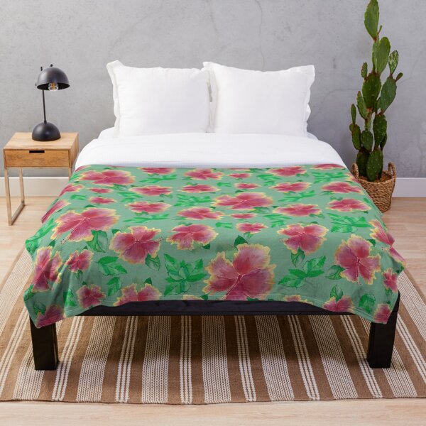 Item preview, Light Green Tequila Sunrise Hibiscus Flower Pattern Pieretto designed and sold by Pieretto.