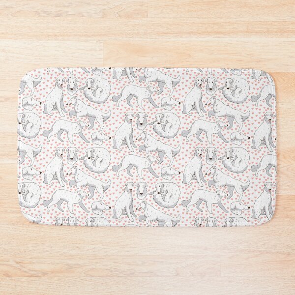 Item preview, Cute white Borzoi dog pattern  designed and sold by Yaragold.