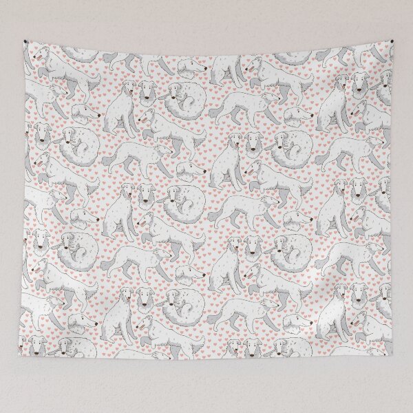 Item preview, Cute white Borzoi dog pattern  designed and sold by Yaragold.