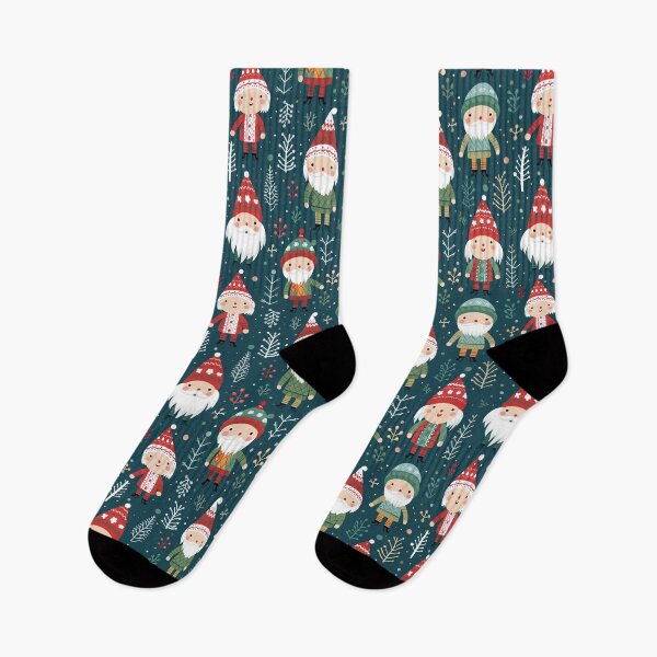 Item preview, Scandinavian Gnomes Christmas pattern designed and sold by Inky-Spiration.