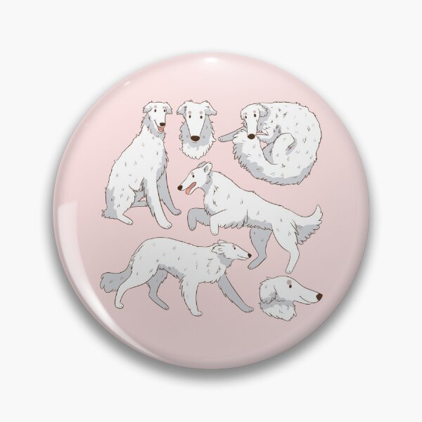 Item preview, Cute white Borzoi dog pattern  designed and sold by Yaragold.