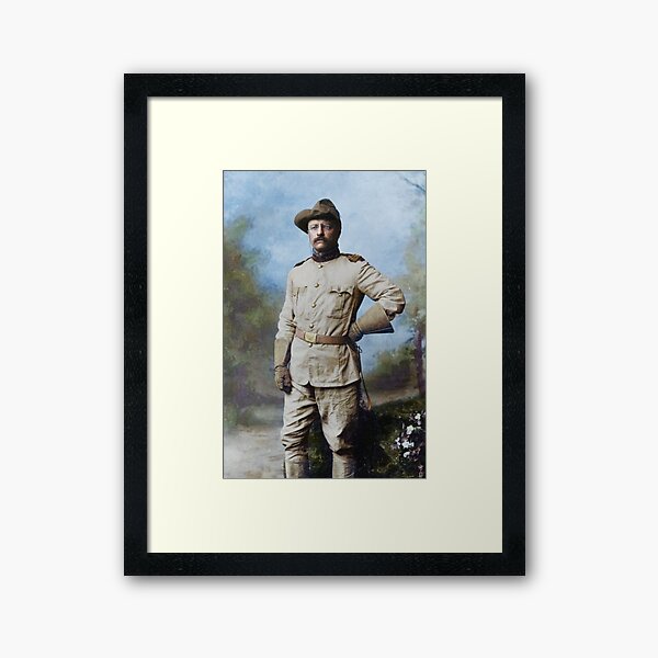 Item preview, President Theodore Roosevelt in his Rough Riders uniform with his signature blue polka-dotted scarf, 26 October 1898. designed and sold by Marina Amaral.