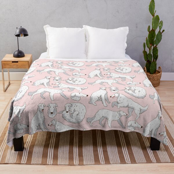 Item preview, Cute white Borzoi dog pattern  designed and sold by Yaragold.