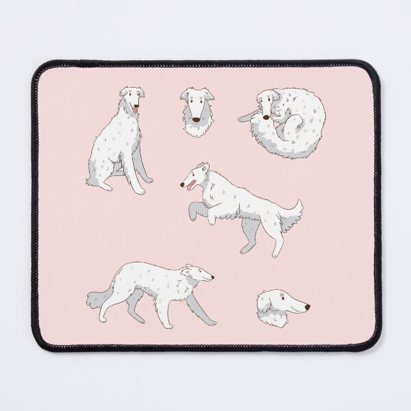 Item preview, Cute white Borzoi dog pack  designed and sold by Yaragold.