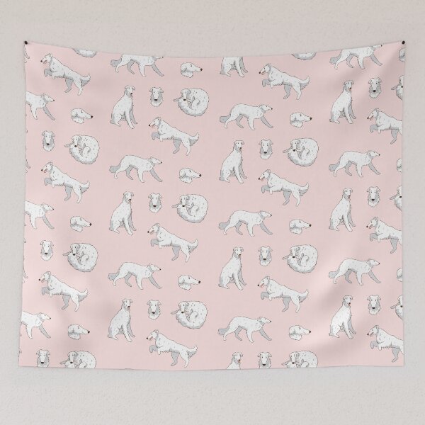 Item preview, Cute white Borzoi dog pack  designed and sold by Yaragold.