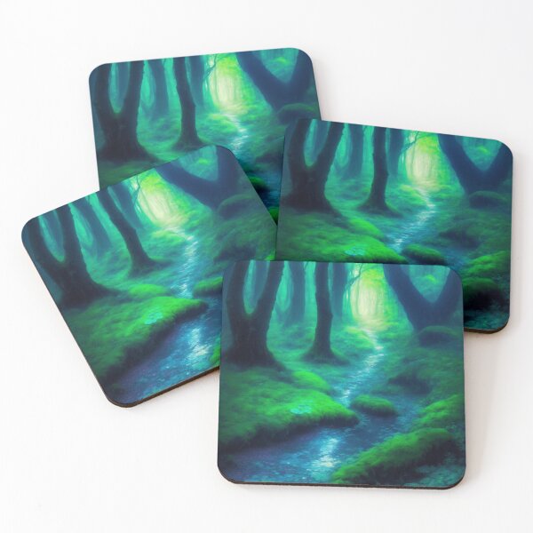 Item preview, Exobiotech Dreams: A Colorful Forest Path of Iridescent Wonders designed and sold by RedArtG09.