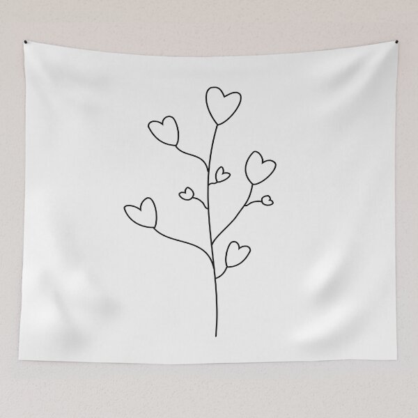 Aperçu de l'œuvre Design minimaliste fleur de coeur créée et vendue par ModernAndFunky.
