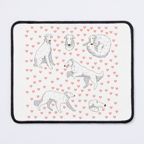 Item preview, Cute white Borzoi dog pack designed and sold by Yaragold.